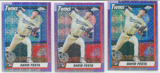 David Festa Topps 2025 Rookie Silver Pack Mojo 3 Card Lot Minnesota Twins