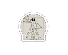 Vitruvian Man Guitar Sticker Decal