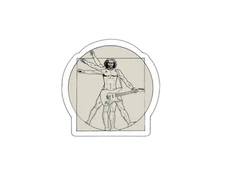 Vitruvian Man Guitar Sticker Decal