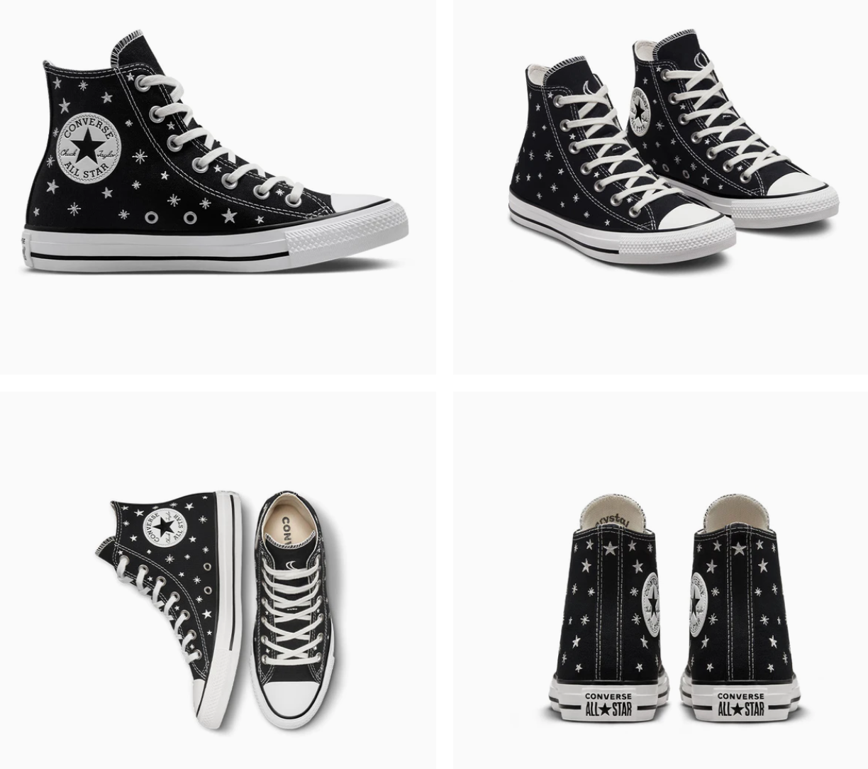 NEW Women's CONVERSE Chuck Star CTAS HI Stars Crystal Energy Love Shoes