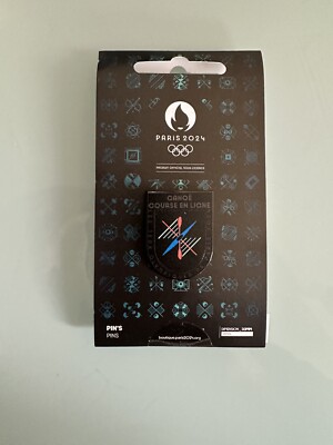 Pin's Paris 2024 Picto CANOE SHORT STRAIGHT LINE. Olympic Games. JO