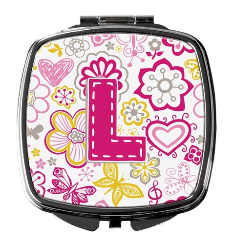 Caroline's Treasures Lettera Q Fiori e Farfalle Rosa Tela