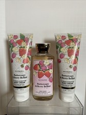 3 Bath And Body Works Buttercups Berry Bellini Body Wash  Body Cream