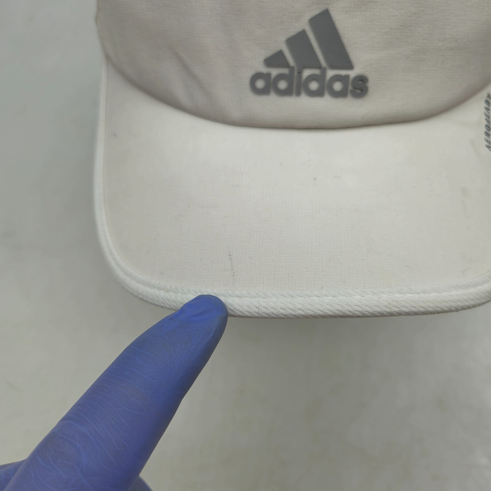 Adidas Strapback Visor Hat Cap White Aeroready Go… - image 3