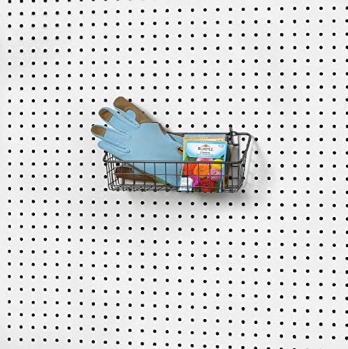 Spectrum Pegboard & Wall Mount Wire Basket Small (Industrial Gray) - Storage & O