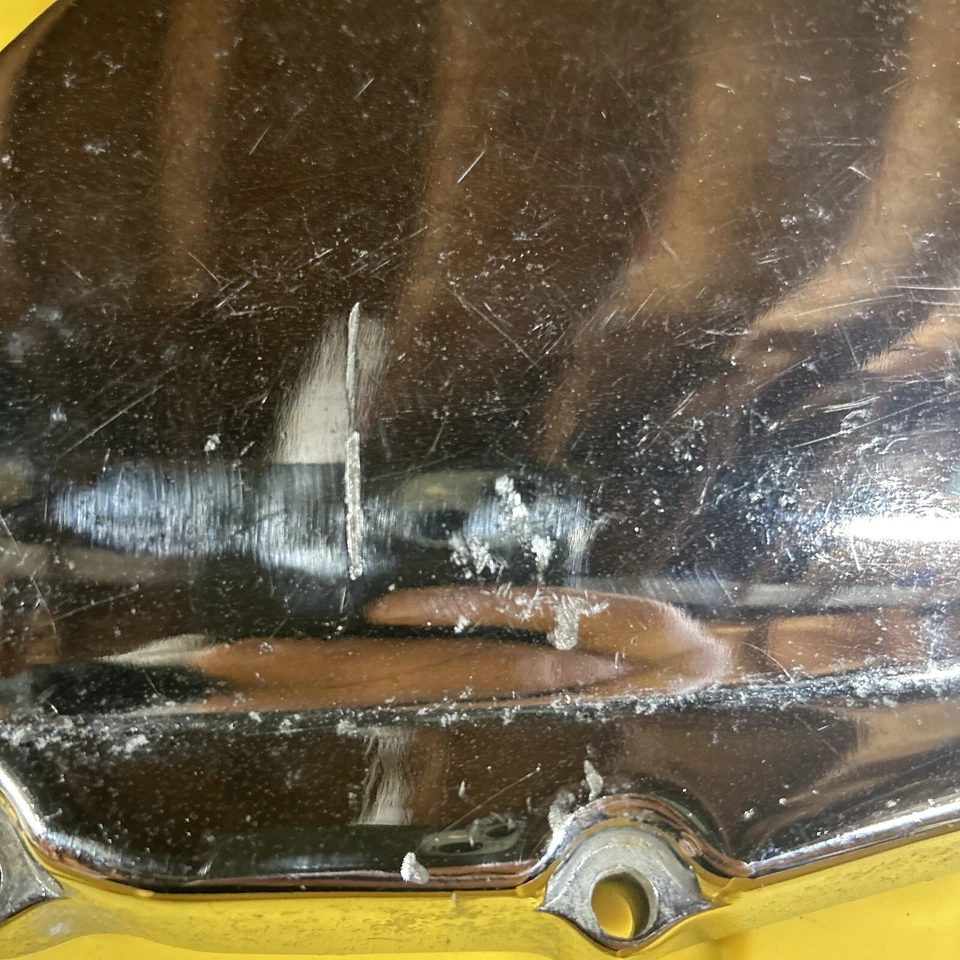 Honda CB750 SOHC CB 750 Cromo Motor Piñón Lado Izquierdo Palanca de cambios Cubierta del eje Foto 2 de 4