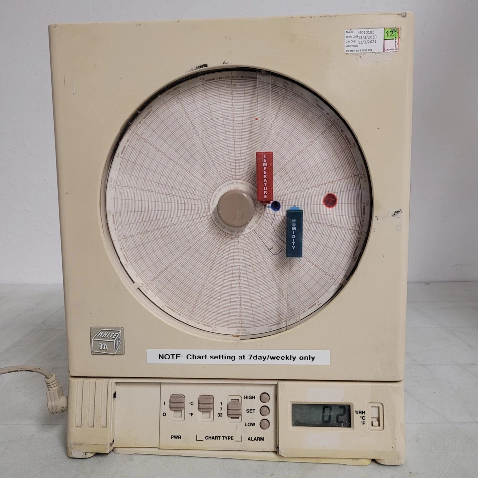 White Box Omega CT485-AL Temperature And Humidity Chart Recorder - Image 3 of 4