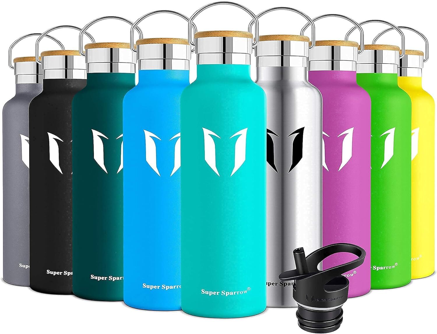 Super Sparrow Borraccia Termica, Bottiglia Termica Senza Perdite - 350ml, 500ml,