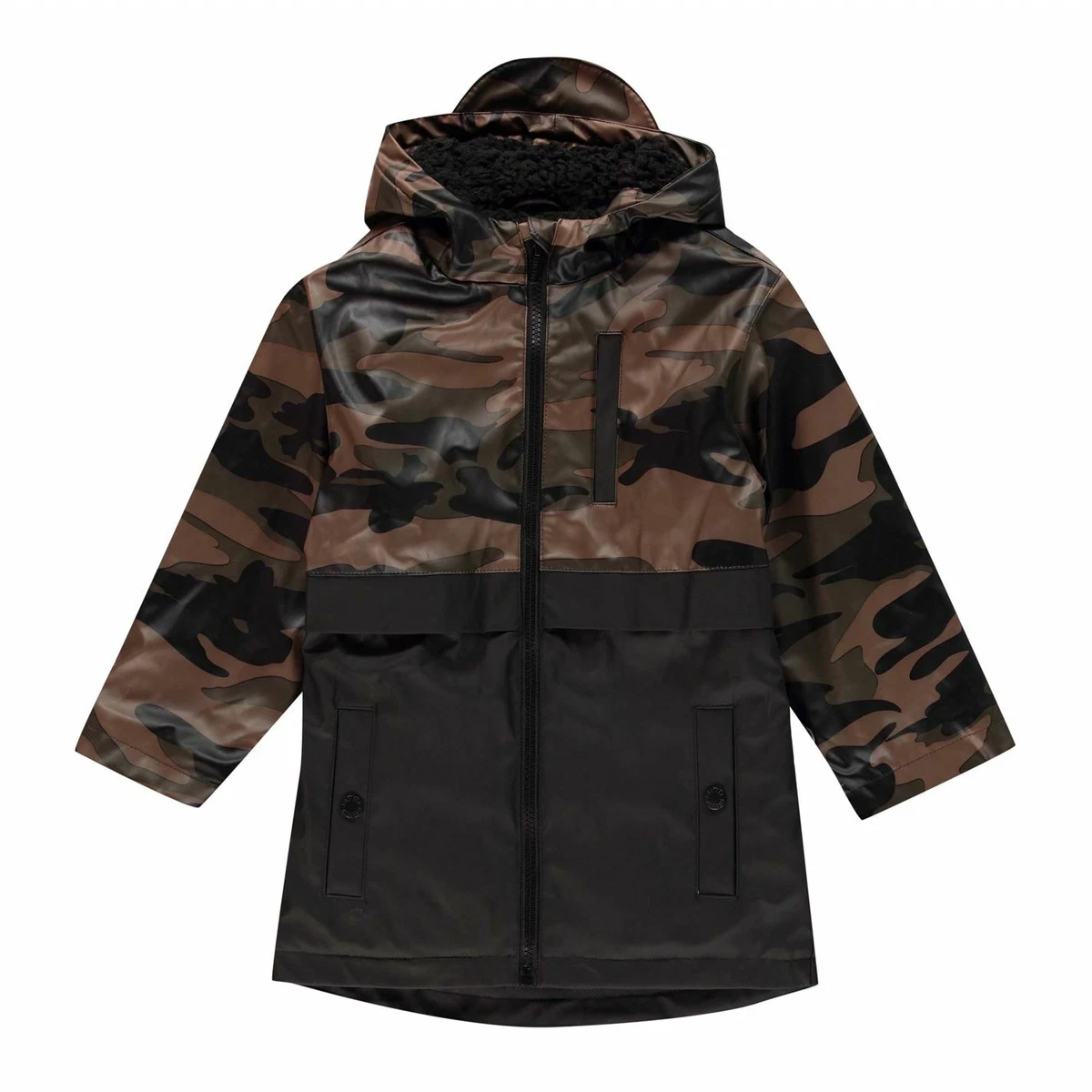 Kids Boys Firetrap PU Rain Mac Infant Jacket Long Sleeve New eBay