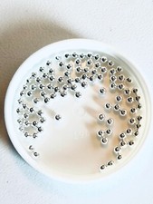 4mm Silver Plated Brass Smooth Round Spacer Beads 50 Pieces