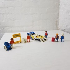 Playmobil rara 1979 figure auto da corsa sedia a rotelle