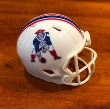 Custom pocket pro helmet NFL New England Patriots throwback 2022