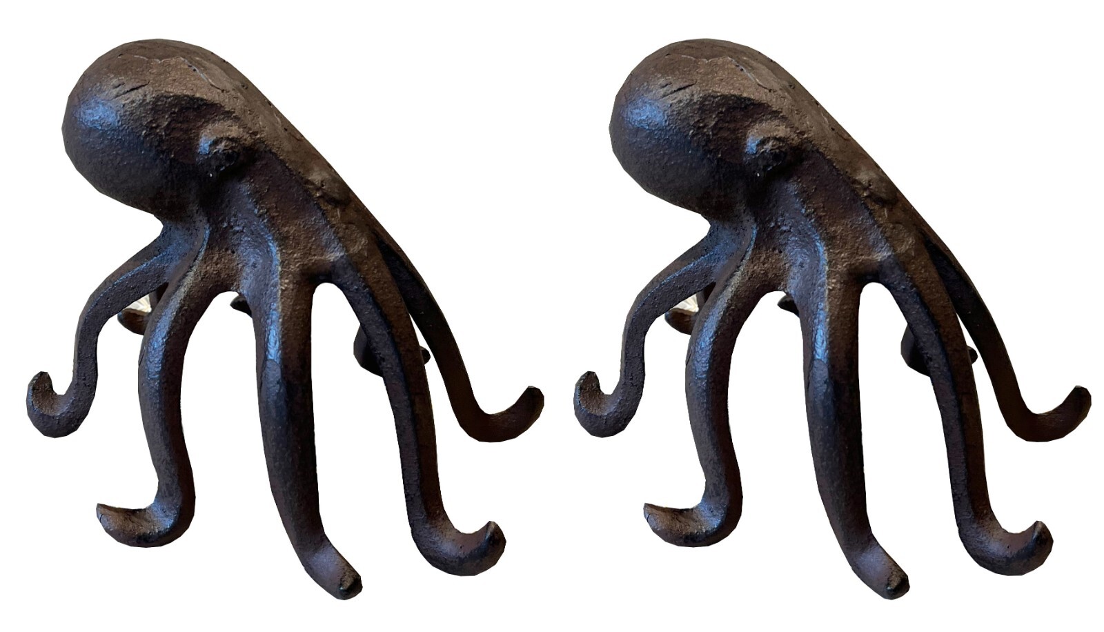 Selections Cast Iron Round Octopus Themed Table Trivet Hot Pot Pan Holder - Pack of 2 - Image 2