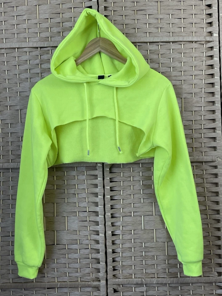 FACTORIE Neon HI VIS CROPPED HOODIE L - image 2 of 4