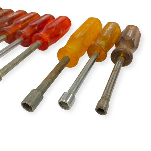 Xcelite Mixed HS14 7/16 7 7/32 9 9/32 10 5/16 Nut Driver Set 13 Pcs Made in USA - Picture 6 of 12
