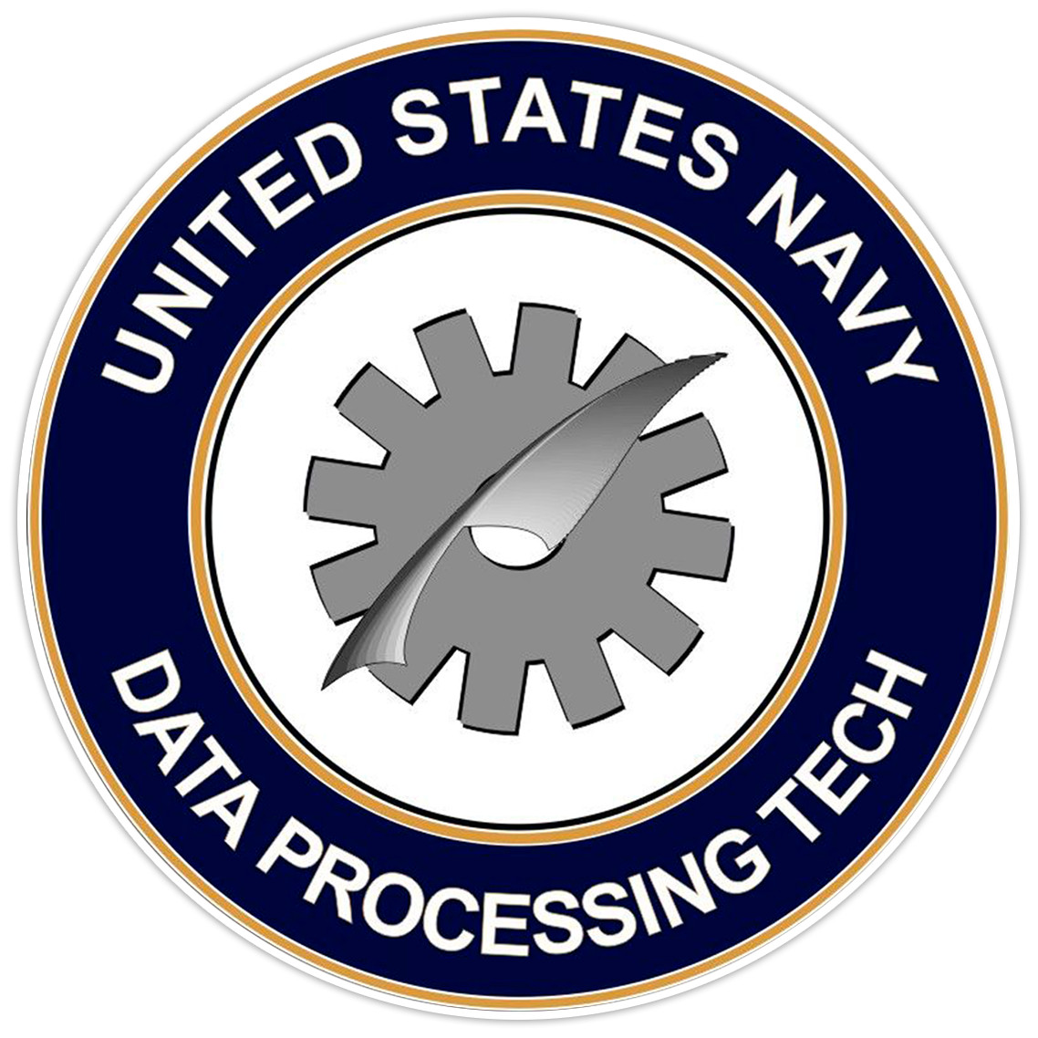 U.S. Navy Data Processing Tech Bumper Sticker Military Vinyl Soldier Decal 5"