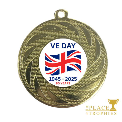 VE Day Medal Commemorative Badge 80 Year Anniversary Veteran personal engraving - Picture 3 of 9