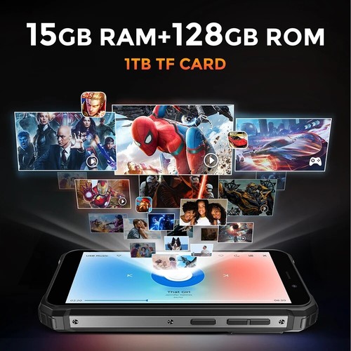 FOSSiBOT F101 PRO Rugged Phone 10600mAh 15GB+128GB 24MP Triple Camera Waterproof - Picture 5 of 15