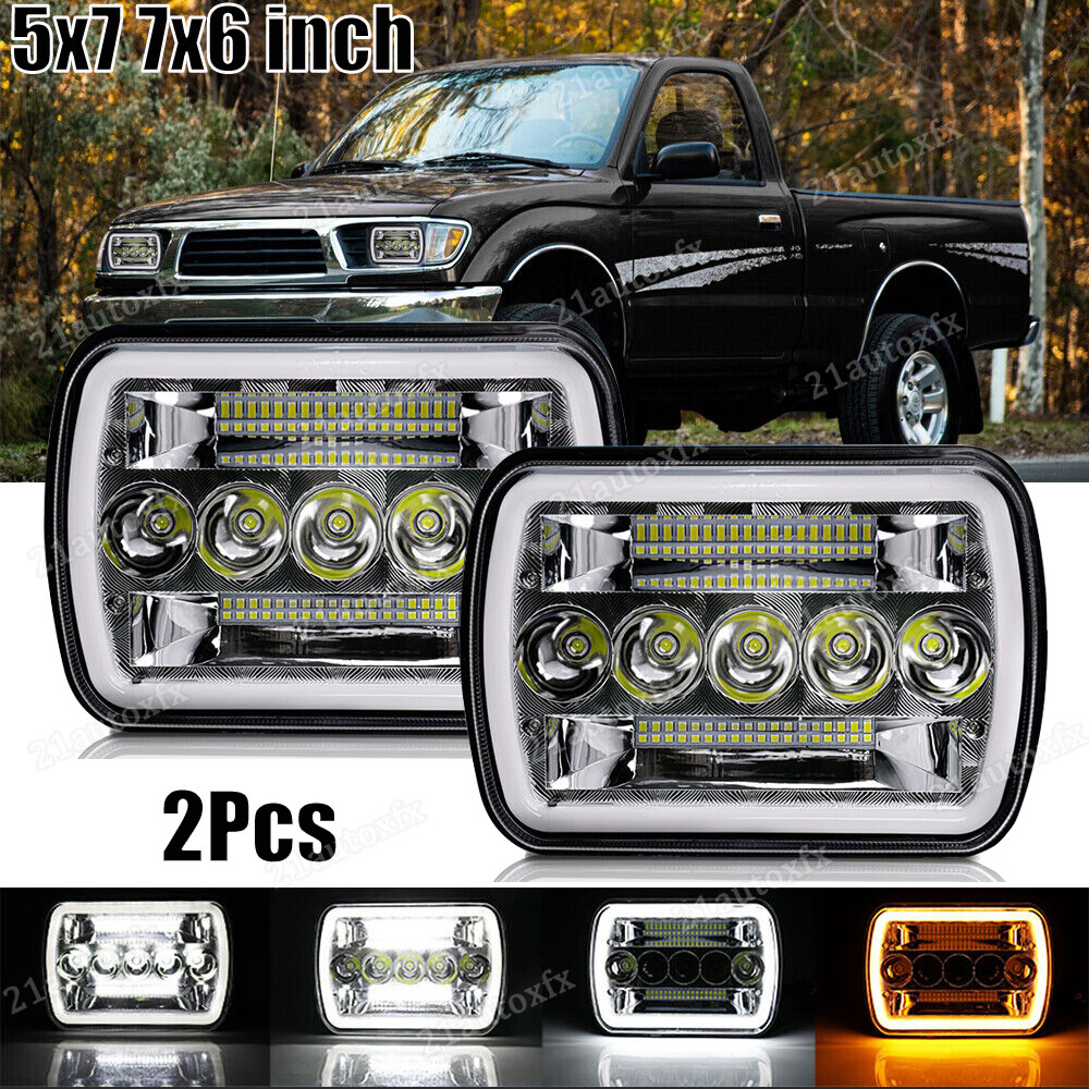 2Pcs For Jeep Cherokee XJ 1984-2001 Wrangler YJ 1986-1995 5x7