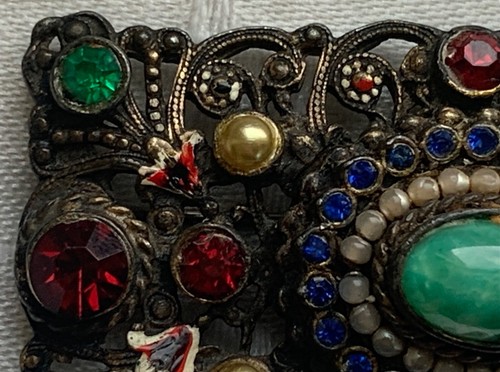 Vintage Early Hollycraft Austro Hungarian Style Brooch - Picture 8 of 11