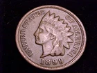 1899 Indian Head Cent, Fine grade.