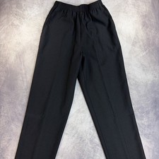 Vintage TanJay Trousers Womens Black Excellent Elastic Waist Straight Leg Pants