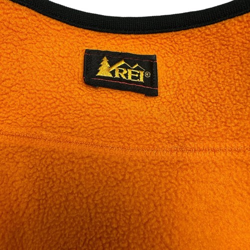 Vintage REI Polartec Jacket Mens Large Orange Full Zip Fleece Sweater Pockets - Picture 9 of 17