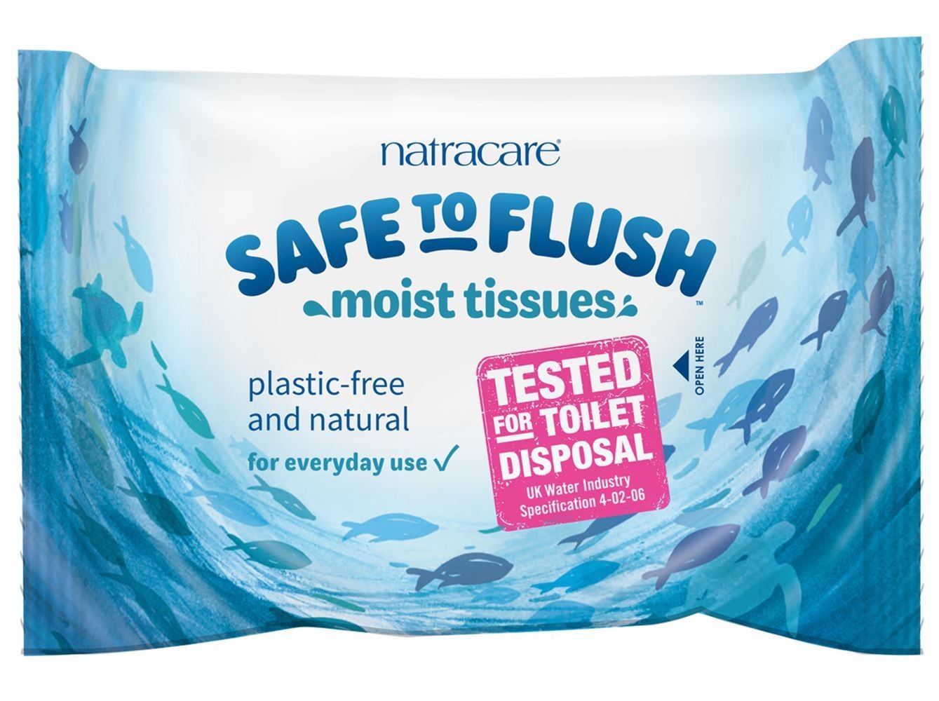 Natracare Safe to Flush Moist Tissues 30 Wipes - 2 Pack