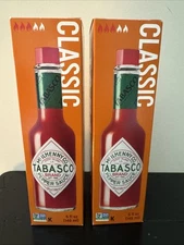 2- Tabasco Classic Hot/Pepper Sauce 5 FL Oz Expiration 2028