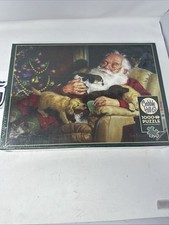 NEW - Sealed Cobble Hill 1000 Piece Puzzle  Santa  s Quiet Time   W/ Poster