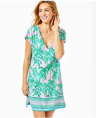 RARE NWT Lilly Pulitzer Pink Blossom Suite Views TALLI COVER-UP DRESS Small S