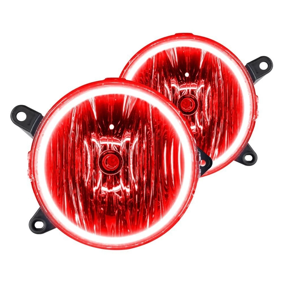 LED Fog Lights Halo Ring Lights Red For 2005-2009 Ford Mustang GT Foto 3 de 4