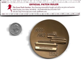 Vintage IBM 50 Years of Typewriter Excellence Medallion Medal Paperweight 1983