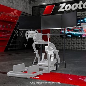 Zootopo Triple Monitor Mount Stand Fits 50mm Round Tube Racing Simulator Cockpit