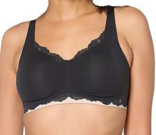 Evelyn  Bobbie Lace Beyond Seamless Wirefree Bra 2XL Noir A711596