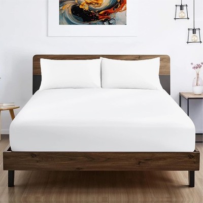 100% Egyptian Cotton 600 TC King Size Fitted Sheet Only Soft Smooth Sateen We...