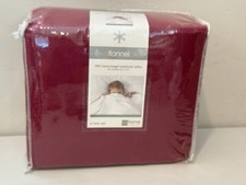 Home Collection Flannel Twin XL 100 Cotton Flannel Sheet Set NEW Red