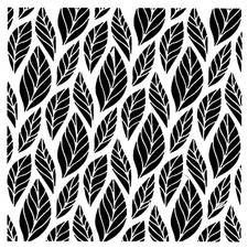 Really Great Stencils, Leaf Pattern Stencil, 6x6", Background, Leaves, Foliage