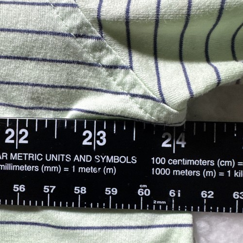 Polo Peter Millar doppia cotone mercerizzato verde chiaro con righe blu XL - Foto 7 di 9