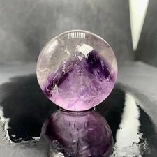 47mm TOP! Natural Amethyst Quartz ball carved Crystal Energy Sphere