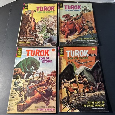 Turok Son of Stone Lot of 4 Gold Key Comics Silver Age JL