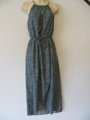 OASIS SCHWARZ GEPUNKTETES ÄRMELLOSES KLEID GRÖSSE 10 NEU MIT ETIKETT £39