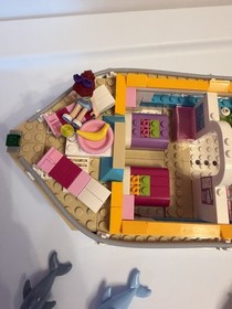 RETIRED LEGO FRIENDS: Dolphin Cruiser boat all minifigures & manuals