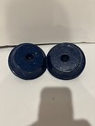 Pair of Original Unbranded Cast Iron Apple Schnitzer  Blue Speckled Enamel NICE! — photo 1