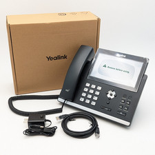 Yealink Ultra-Elegant Gigabit IP Corded Phone w/ Touchscreen SIP-T48U Black