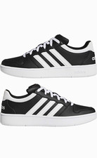 adidas Hoops Mens Low Top Lace-Up Sneakers Bl...