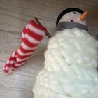 DEMDACO Medium Knit Fabric Snowman Figurine 9in Freestanding Christmas — photo 7