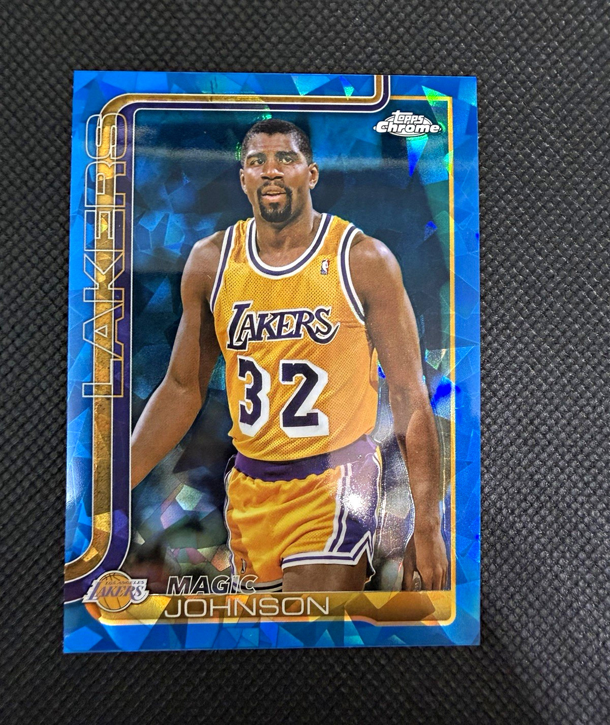 Magic Johnson 2025 Topps Chrome Sapphire #244 Los Angeles Lakers