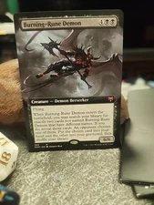 MTG Burning-Rune Demon - Extended art - Kaldheim #349