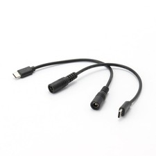 DIANN 2pcs DC 5.5mm x 2.5mm to USB C Power Cord 5525 Female Small